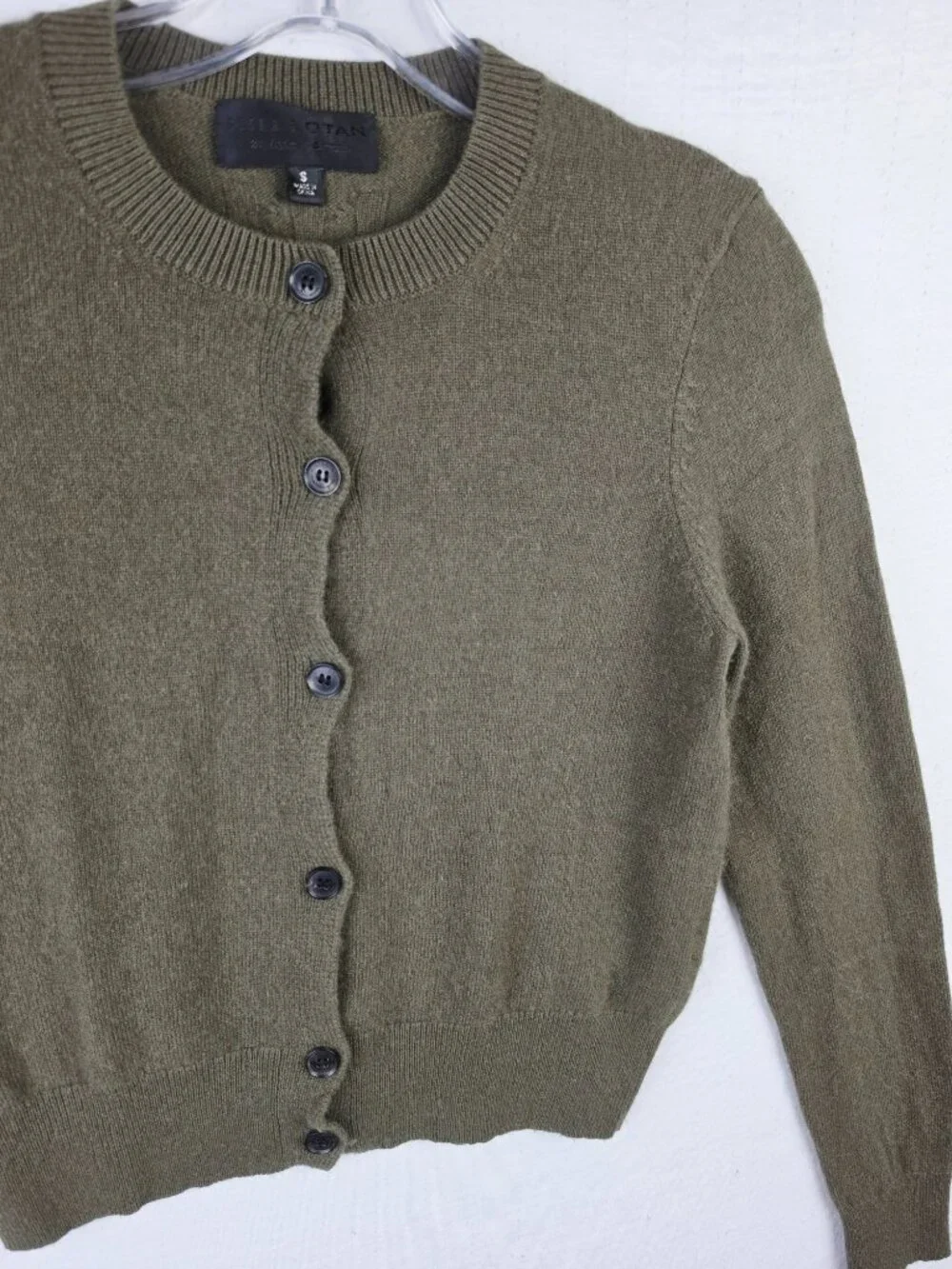 Nili Lotan March Cashmere Cardigan in Dark Moss size S